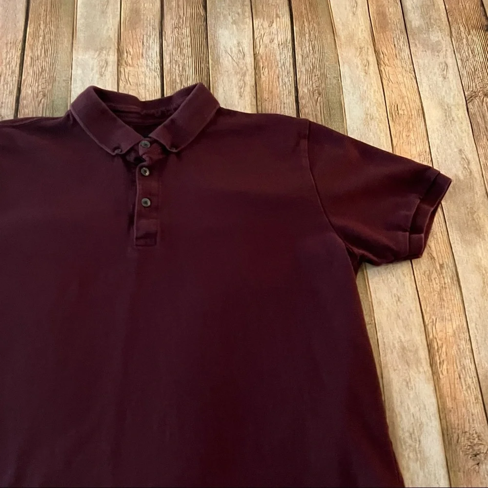 Denim & Flower mens short sleeve polo shirt | size large